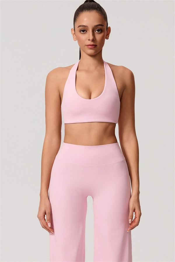 Nestle Hollow-Back Halter Sports Bra
