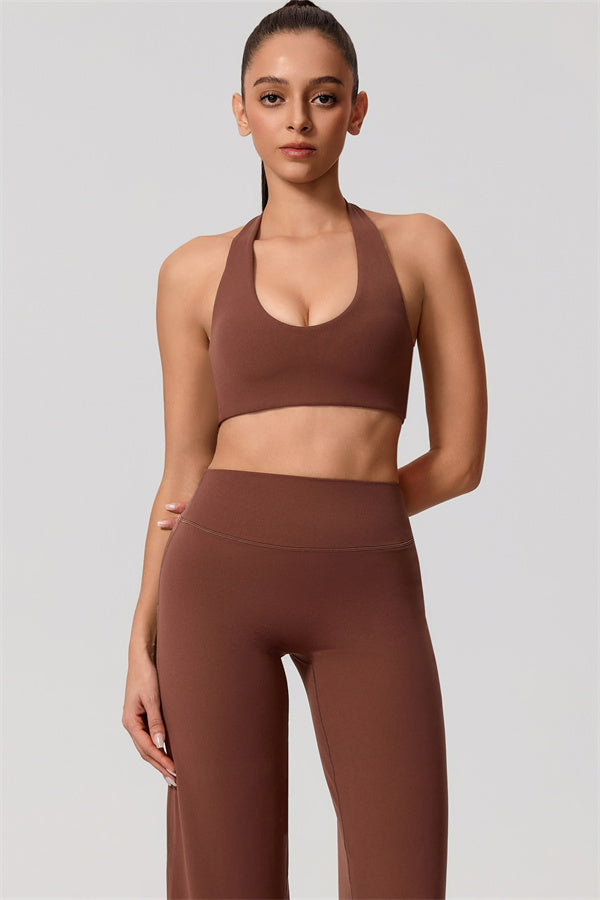 Nestle Hollow-Back Halter Sports Bra