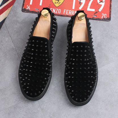 Men's fashion cow suede leather loafers