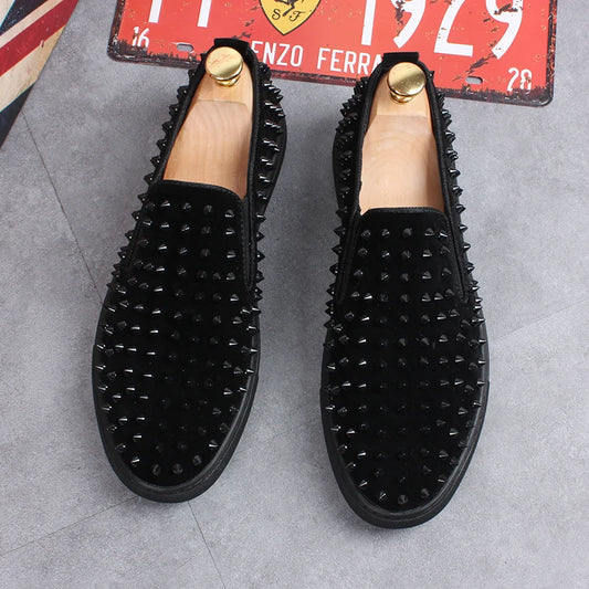 Men's fashion cow suede leather loafers