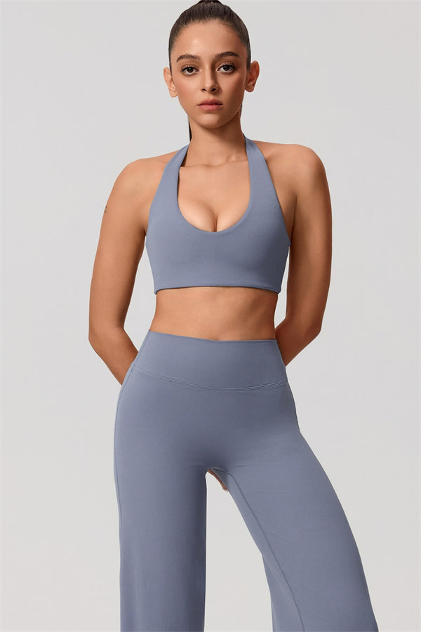 Nestle Hollow-Back Halter Sports Bra