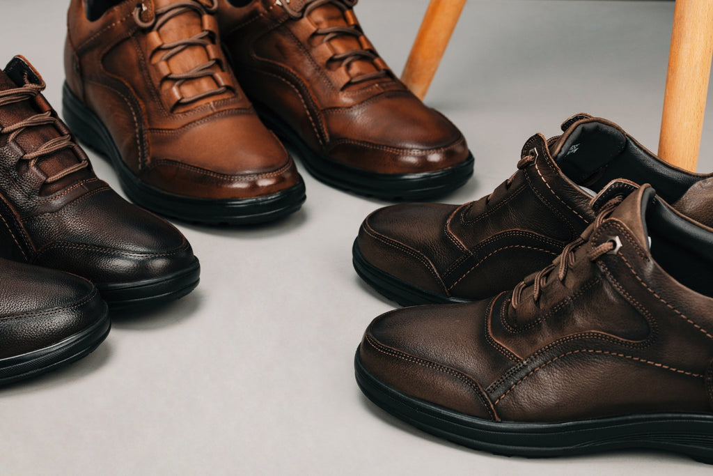 Men's Dark Brown Lace Up Casual Walker Lightweight K3045