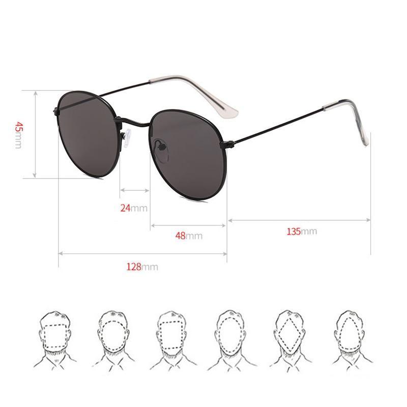 Luxury Classic Unisex Sunglasses Mirror Vintage Style With UV400 Protection