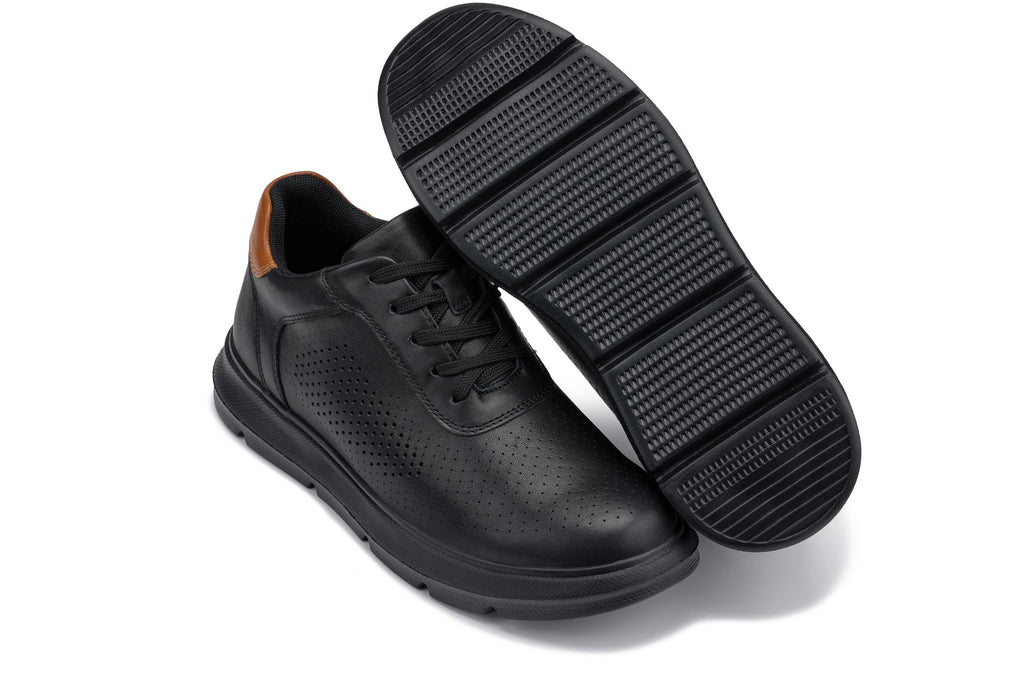 Men's Black Lightweight Casual Walkers J1580