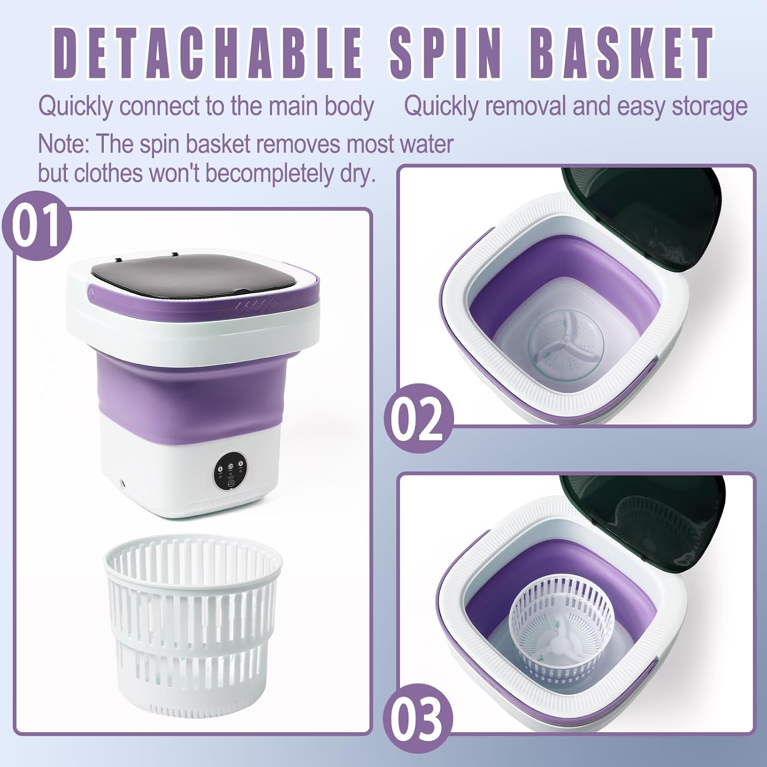 Mini Portable Foldable Washing Machine (16L)