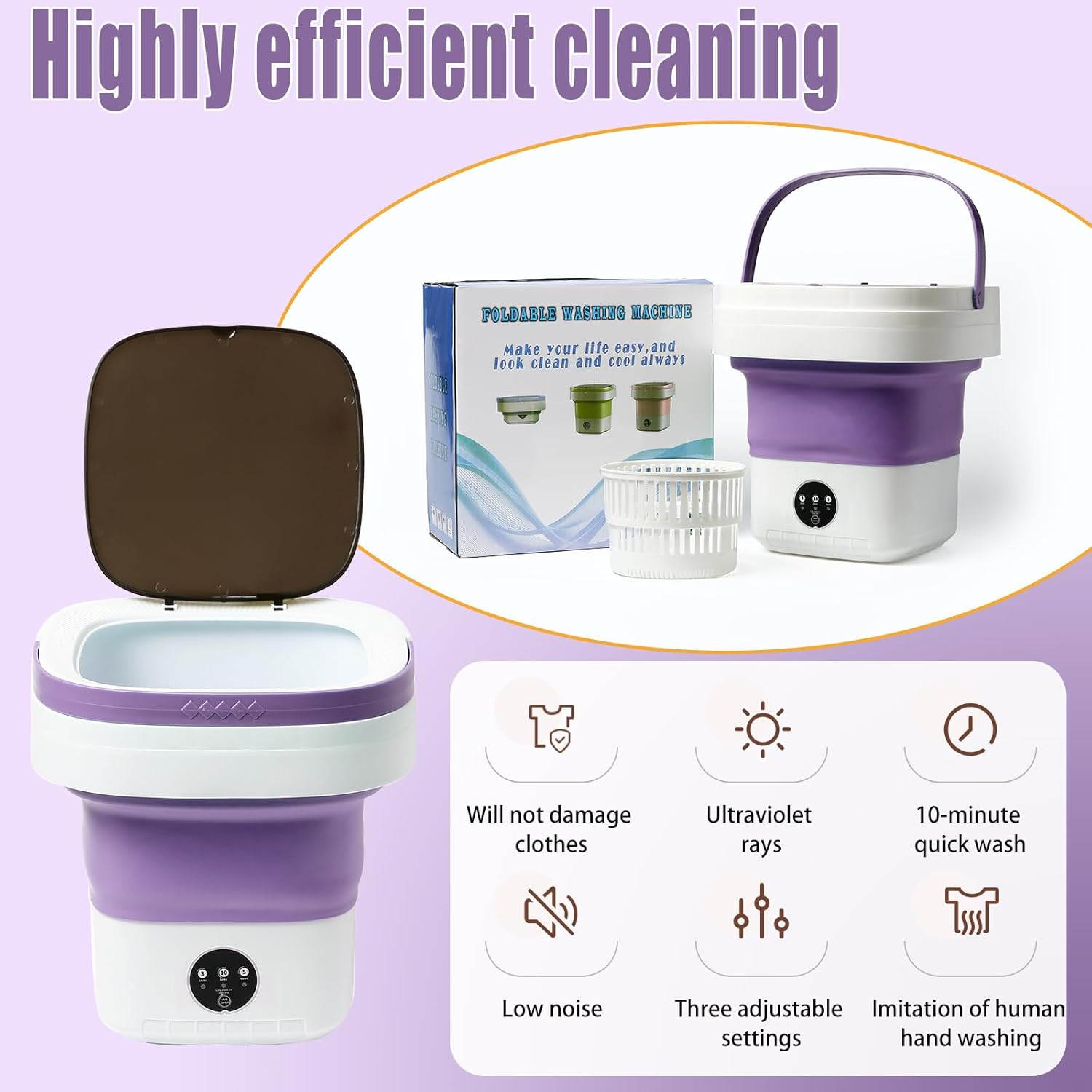 Mini Portable Foldable Washing Machine (16L)