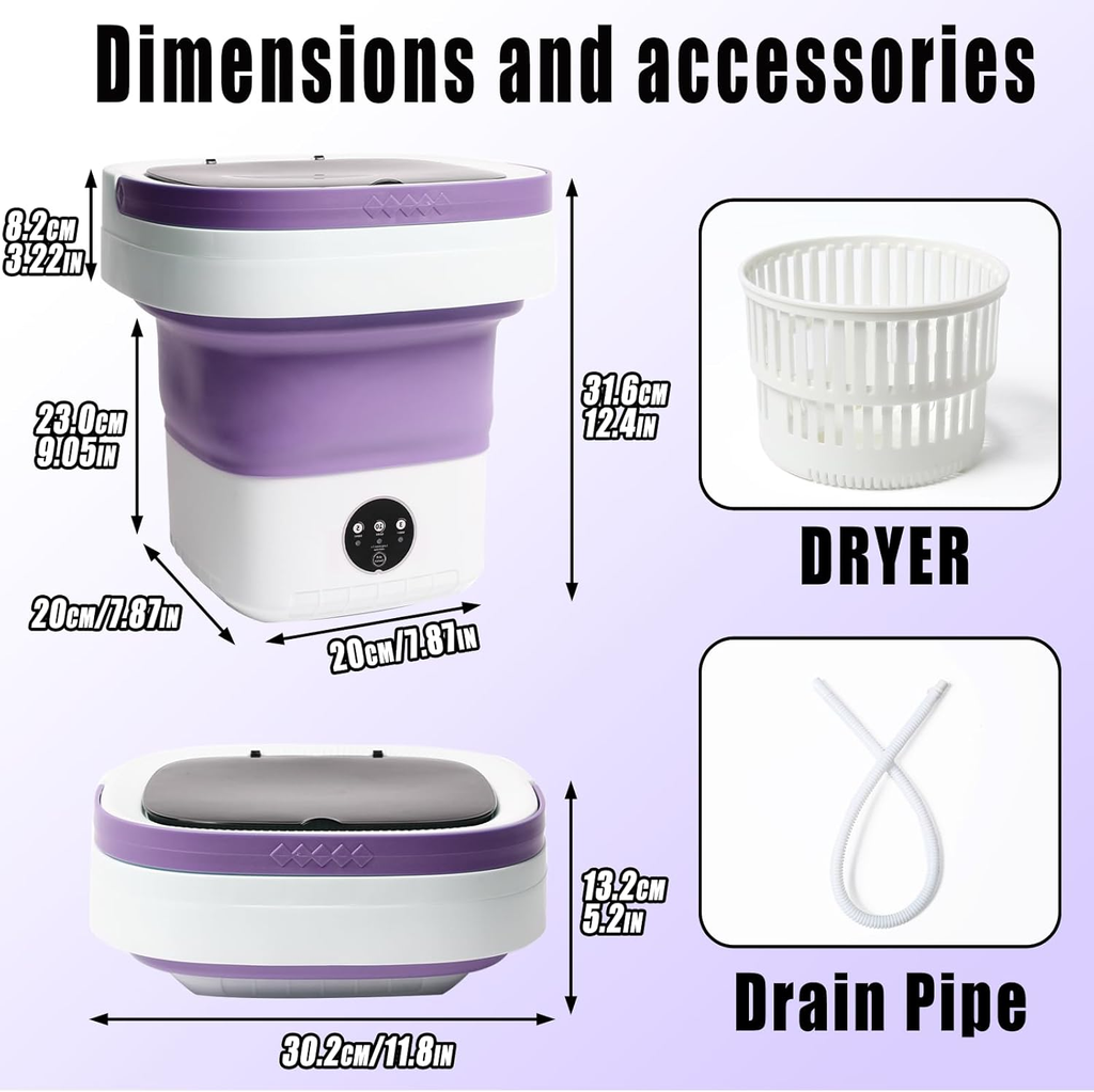 Mini Portable Foldable Washing Machine (16L)