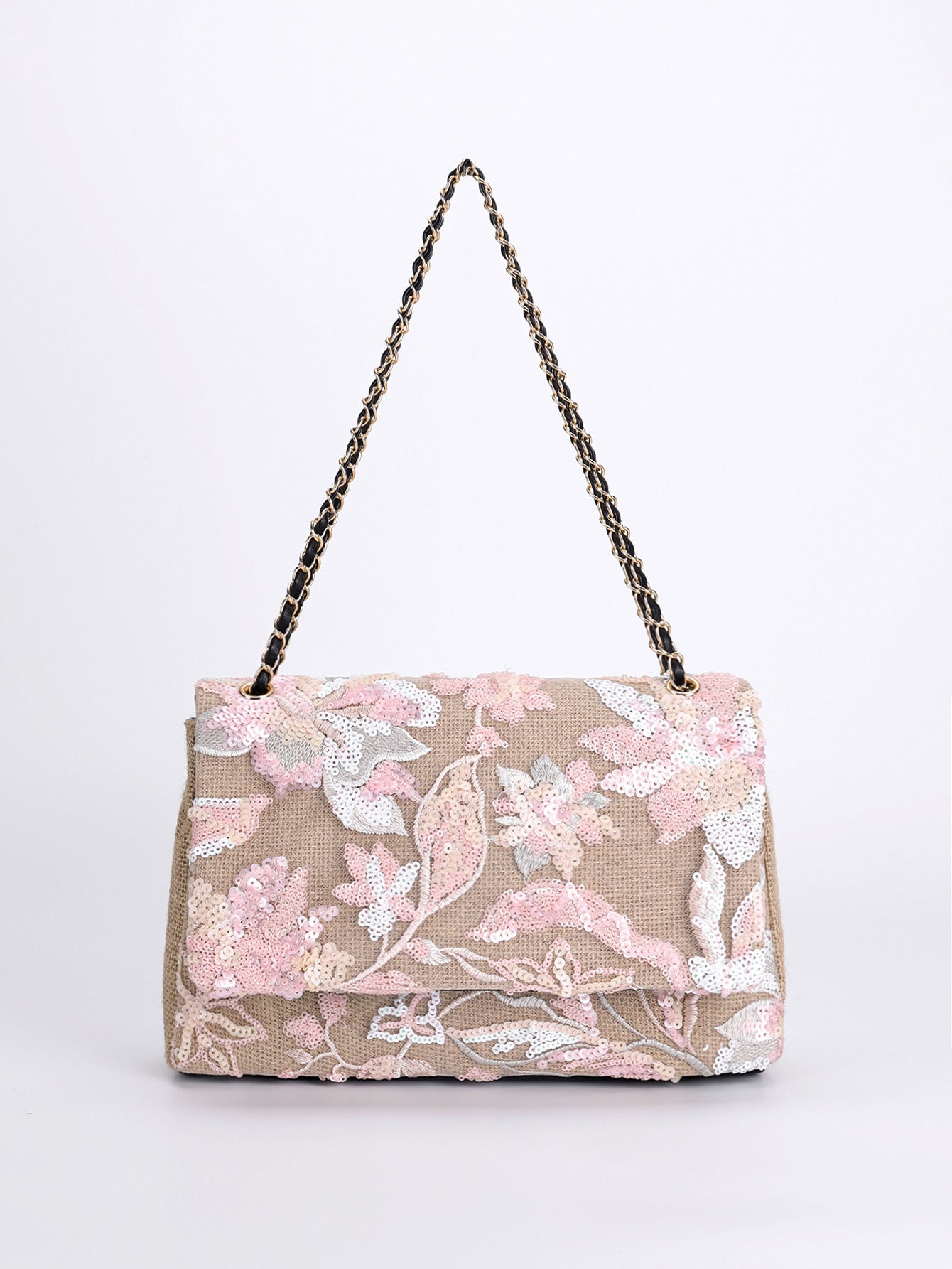 New Mother's Day Gift: Embroidered Sequin Summer Woven Straw Bag