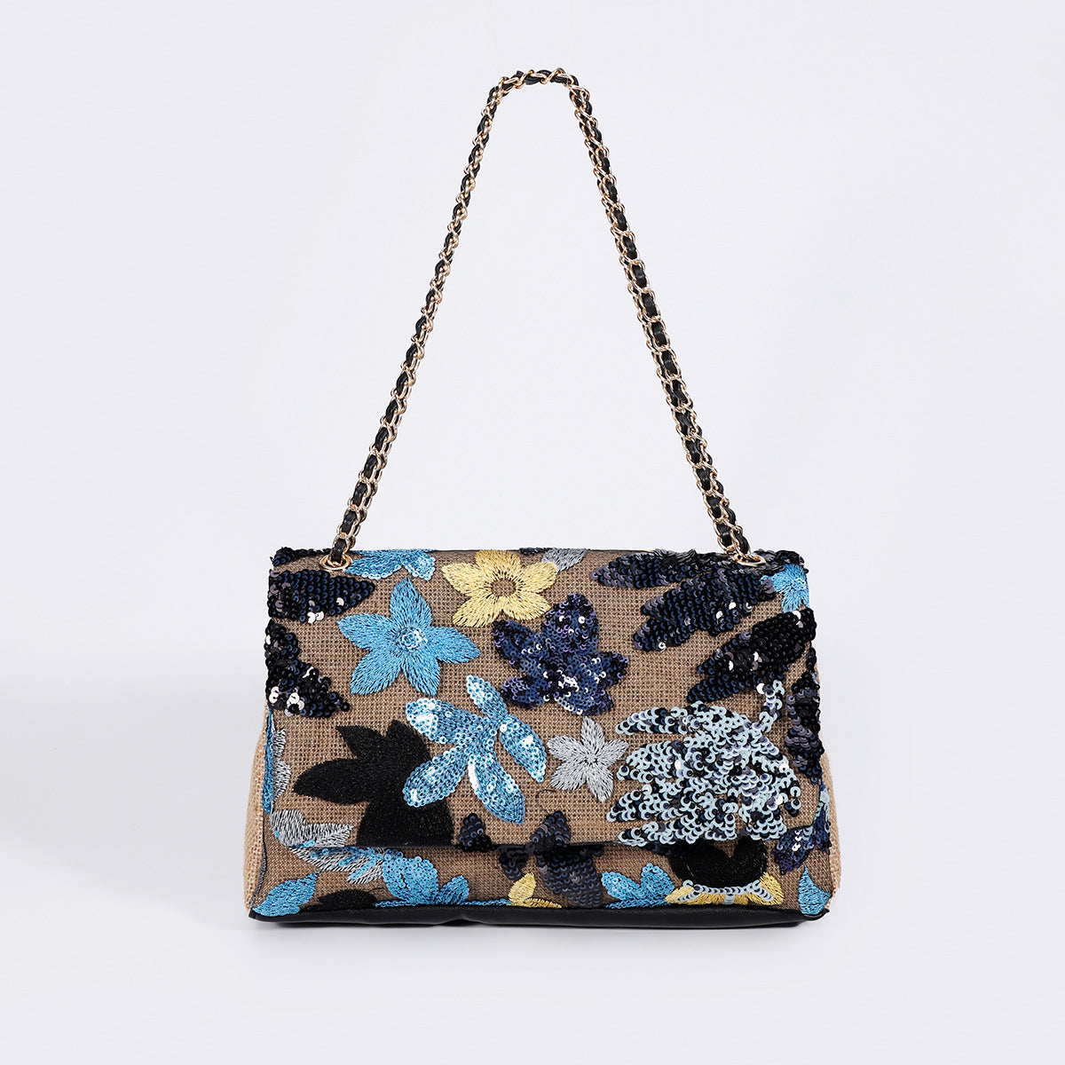 New Mother's Day Gift: Embroidered Sequin Summer Woven Straw Bag