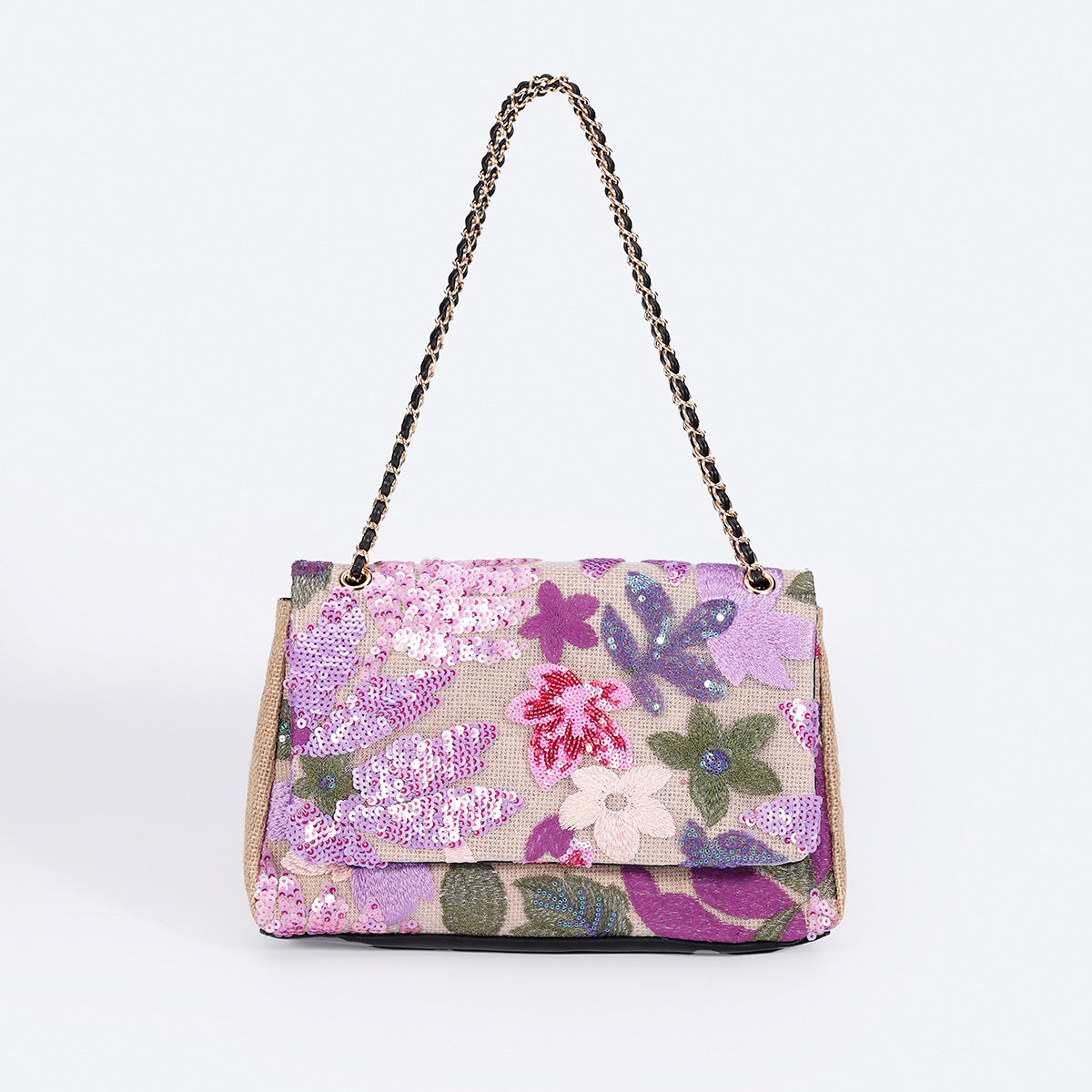 New Mother's Day Gift: Embroidered Sequin Summer Woven Straw Bag