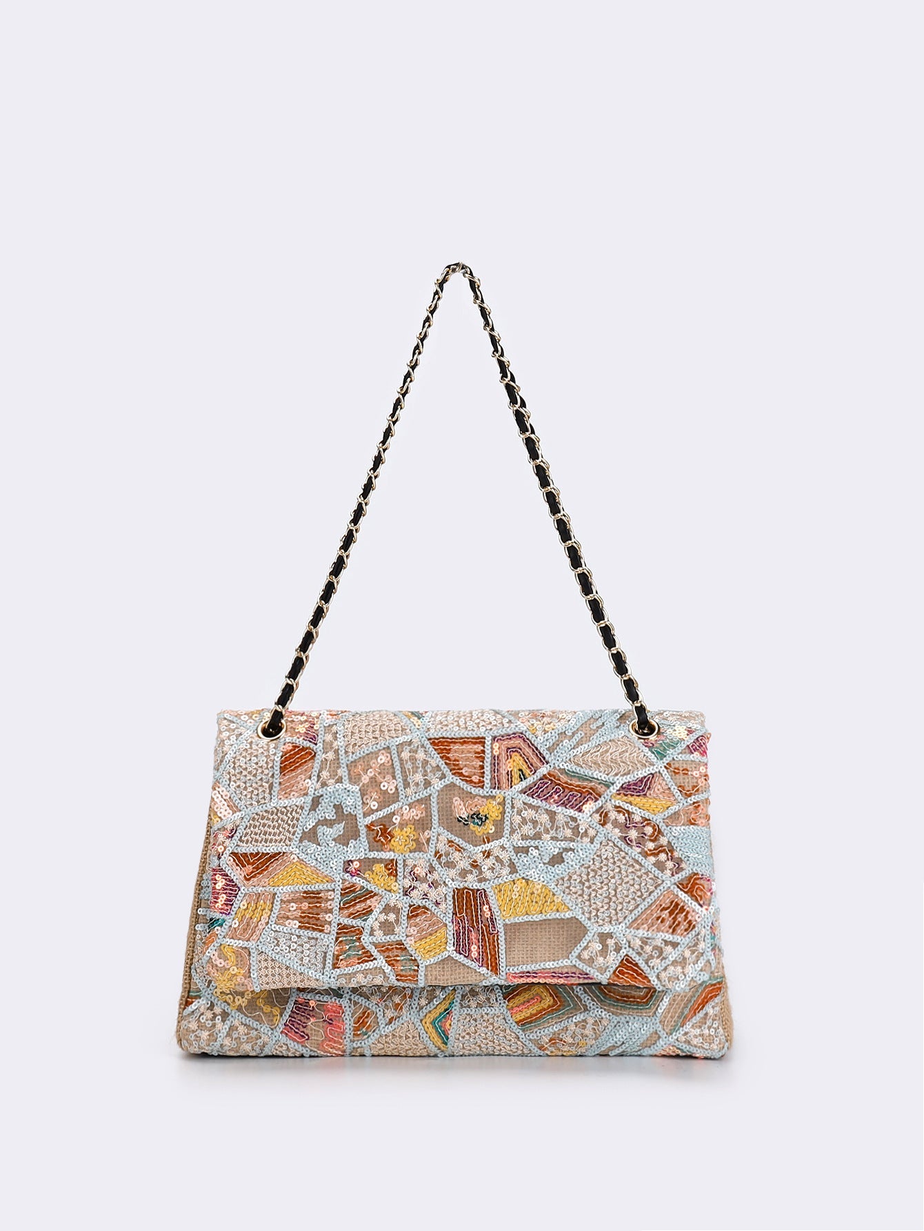 New Mother's Day Gift: Embroidered Sequin Summer Woven Straw Bag