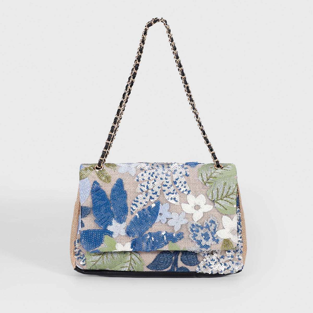 New Mother's Day Gift: Embroidered Sequin Summer Woven Straw Bag