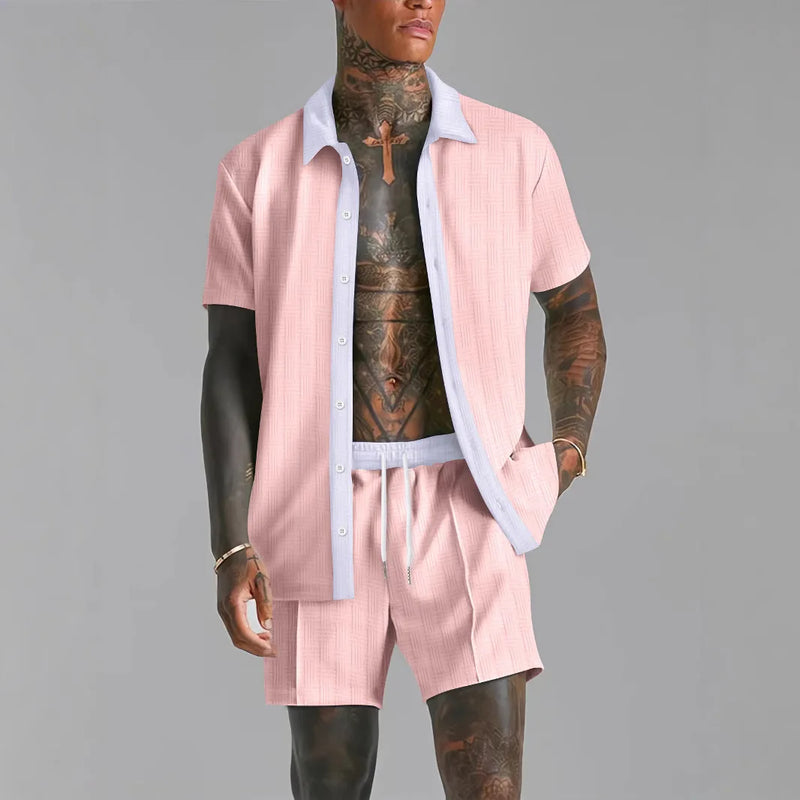Retro cool summer Men's beach shorts set