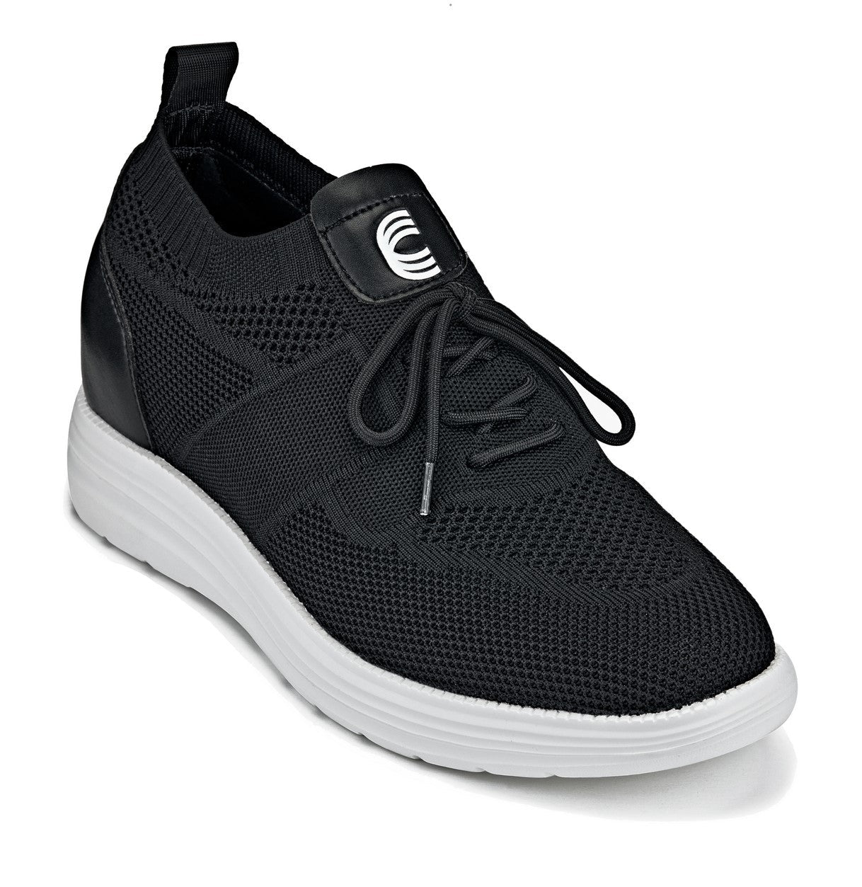 (Black) - Lace Up Casual Walker - Lightweight
