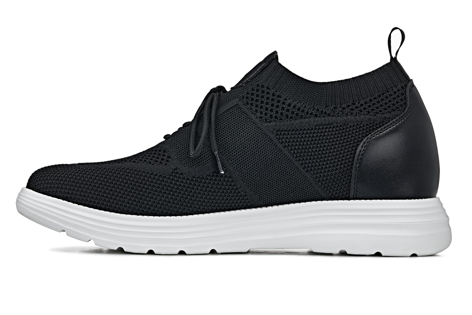 (Black) - Lace Up Casual Walker - Lightweight