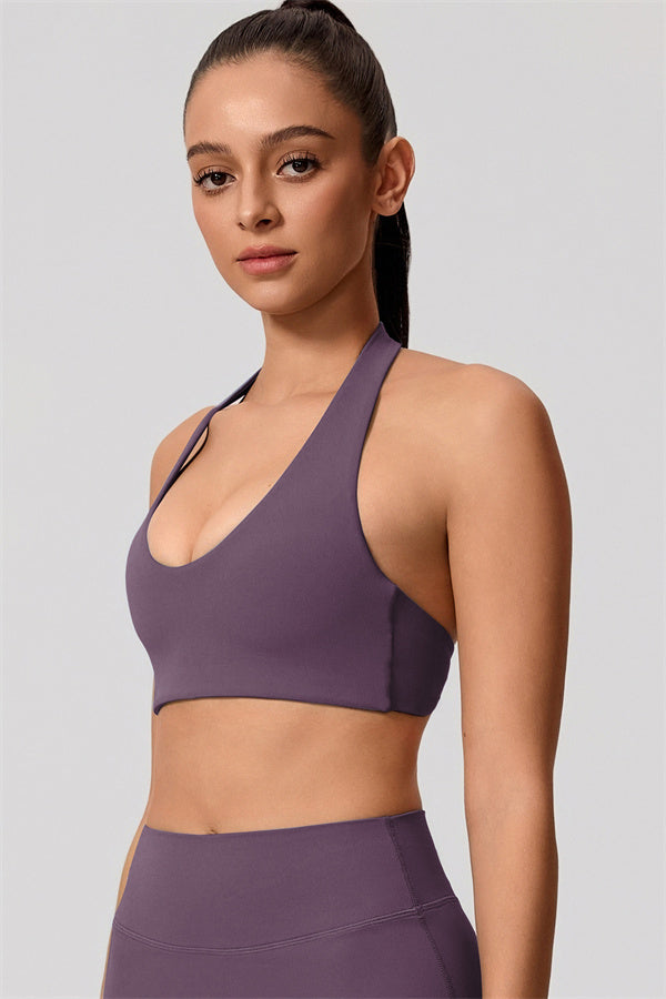 Nestle Hollow-Back Halter Sports Bra