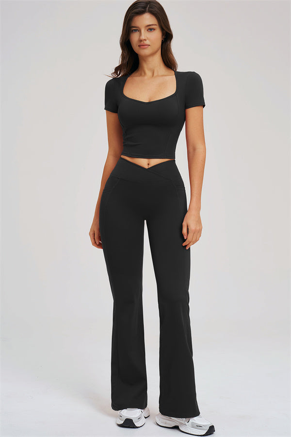 The Sizzle T-shirt Flared Leggings 2-Piece Set