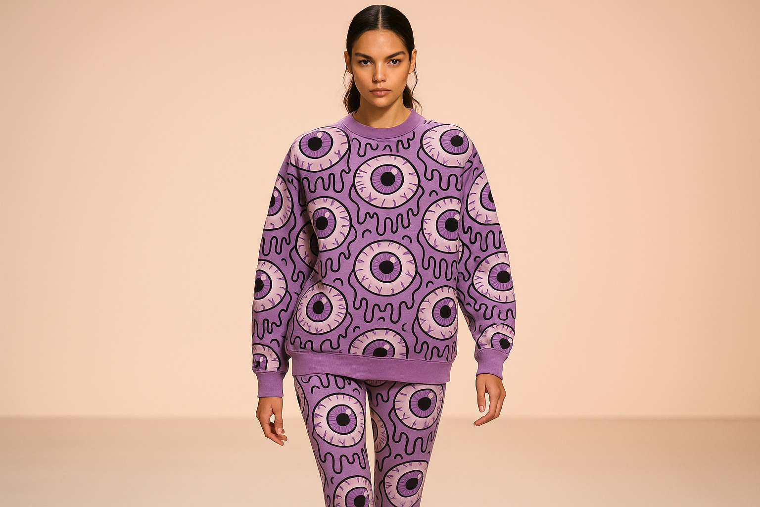 AOP Violet Dusk - Pastel Peach