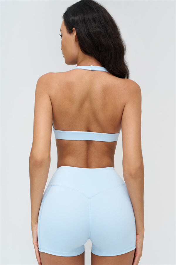 Sports Bra and Shorts 2-Piece Set – Seamless Sculpting