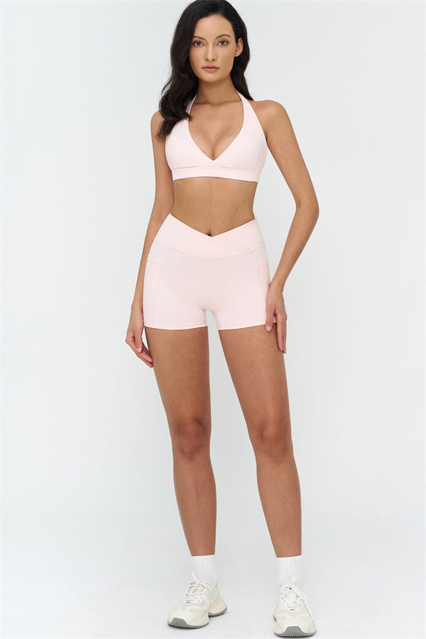 Sports Bra and Shorts 2-Piece Set – Seamless Sculpting