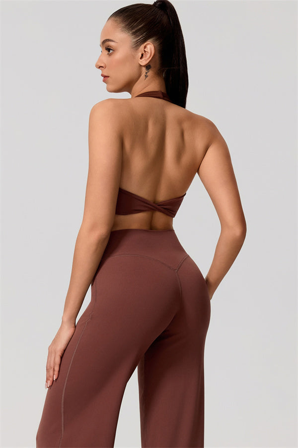 Nestle Hollow-Back Halter Sports Bra