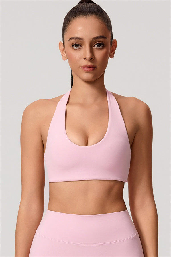 Nestle Hollow-Back Halter Sports Bra
