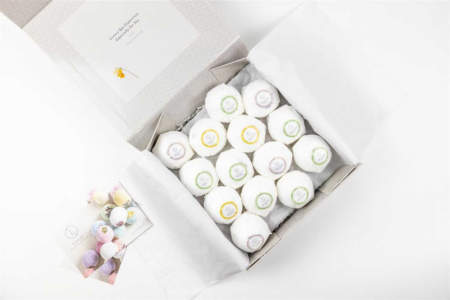 Bulk - 100 Natural Vegan Mix scents Bath Bombs - White