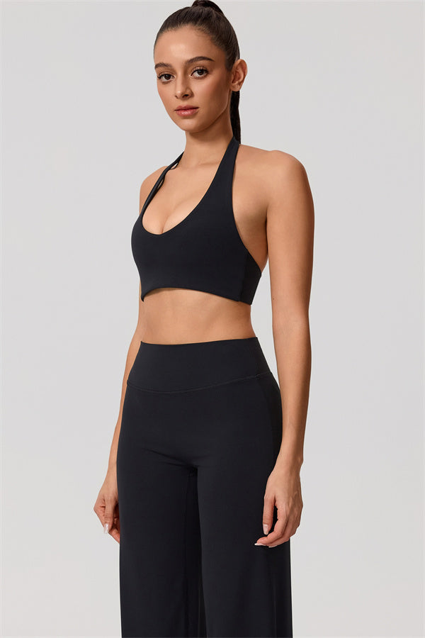 Nestle Hollow-Back Halter Sports Bra