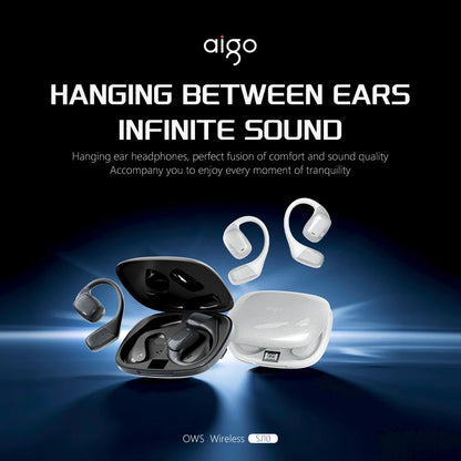 Aigo SJ10 AI Translator Multilingual Earphone 500mAh Battery Wireless Headset (HD Voice Headphone For Office And Travel)
