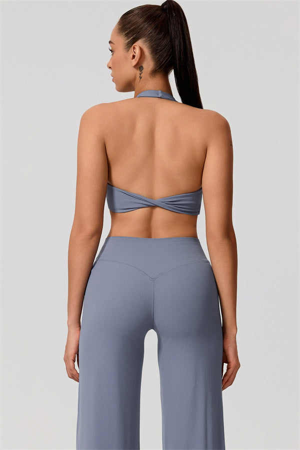 Nestle Hollow-Back Halter Sports Bra
