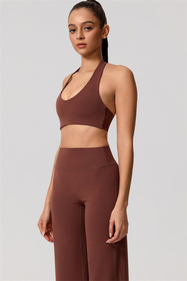 Nestle Hollow-Back Halter Sports Bra