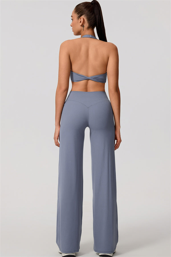 Nestle Hollow-Back Halter Sports Bra