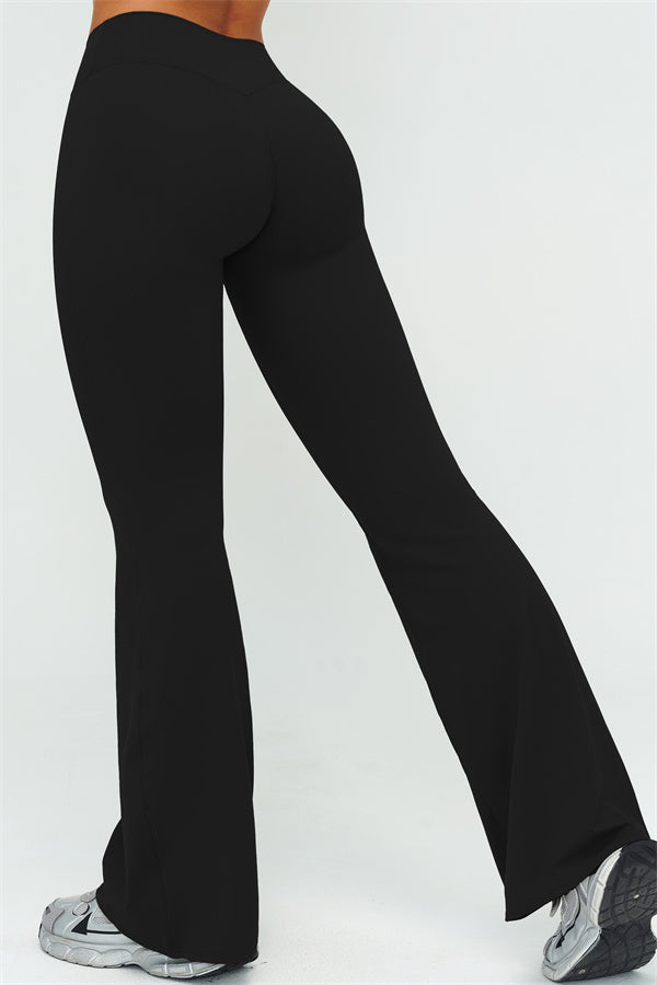 The Lushness V-Back Sports Bra Flared Leggings 2-Piece Set