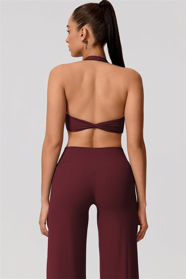 Nestle Hollow-Back Halter Sports Bra