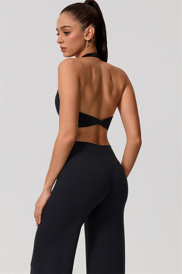 Nestle Hollow-Back Halter Sports Bra