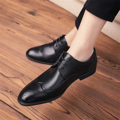 Leather Men's Dressed Oxford Shoes Luxury Many Sizes