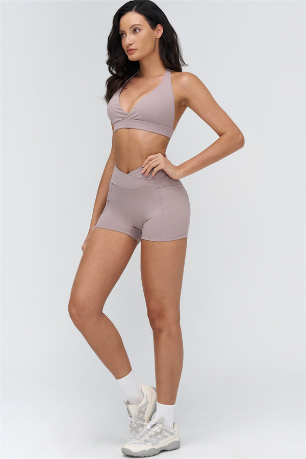 Sports Bra and Shorts 2-Piece Set – Seamless Sculpting