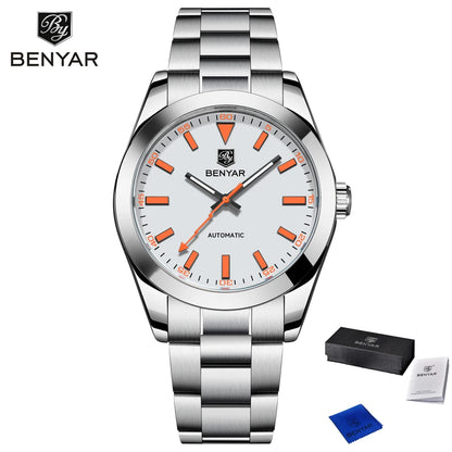 2025 New BENYAR Men’s Watches Luxury Mechanical Wristwatch Automatic Luminous Waterproof with Gift Box