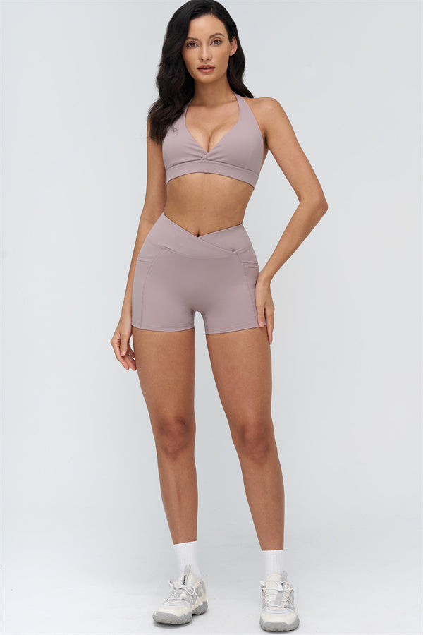 Sports Bra and Shorts 2-Piece Set – Seamless Sculpting
