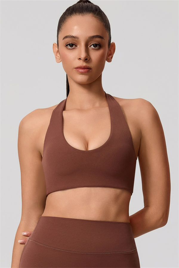 Nestle Hollow-Back Halter Sports Bra