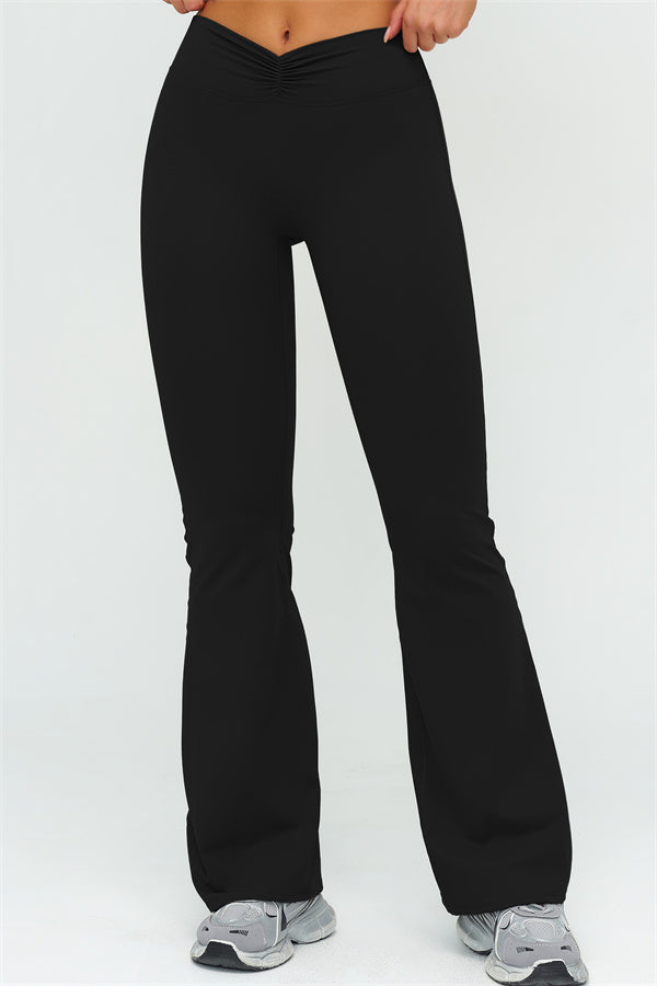 The Lushness V-Back Sports Bra Flared Leggings 2-Piece Set