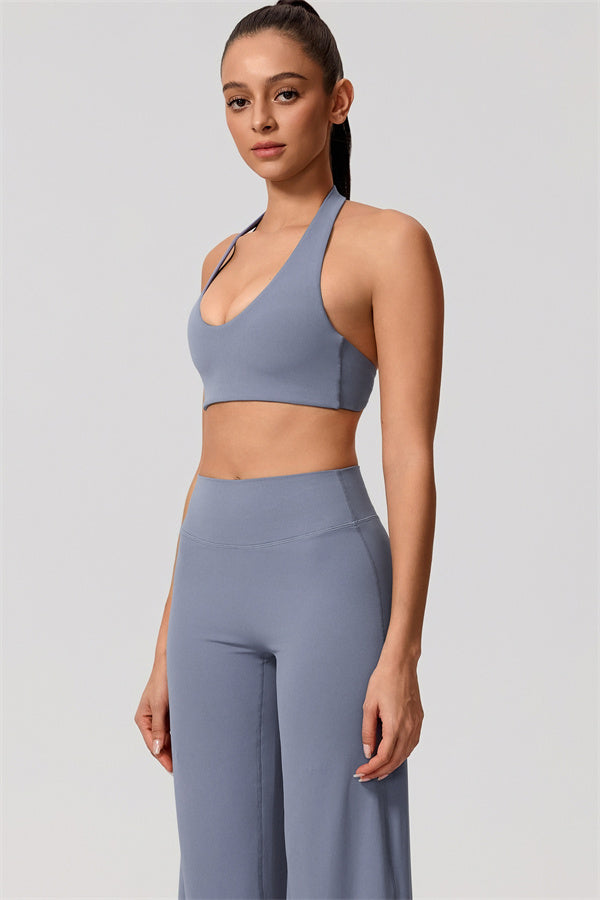 Nestle Hollow-Back Halter Sports Bra