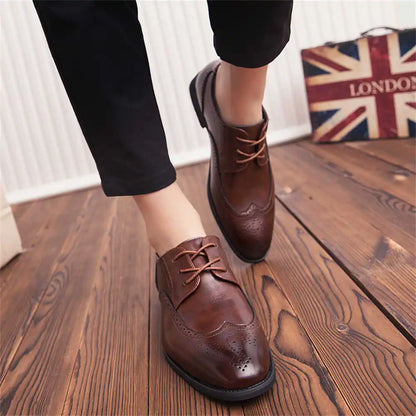 Leather Men's Dressed Oxford Shoes Luxury Many Sizes