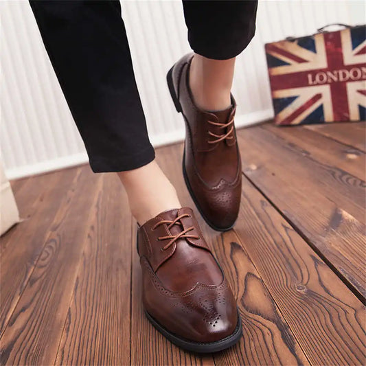 Leather Men's Dressed Oxford Shoes Luxury Many Sizes