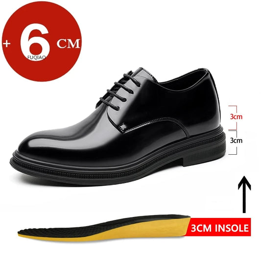 New 6/8cm Men's Classic British Derby Shoes