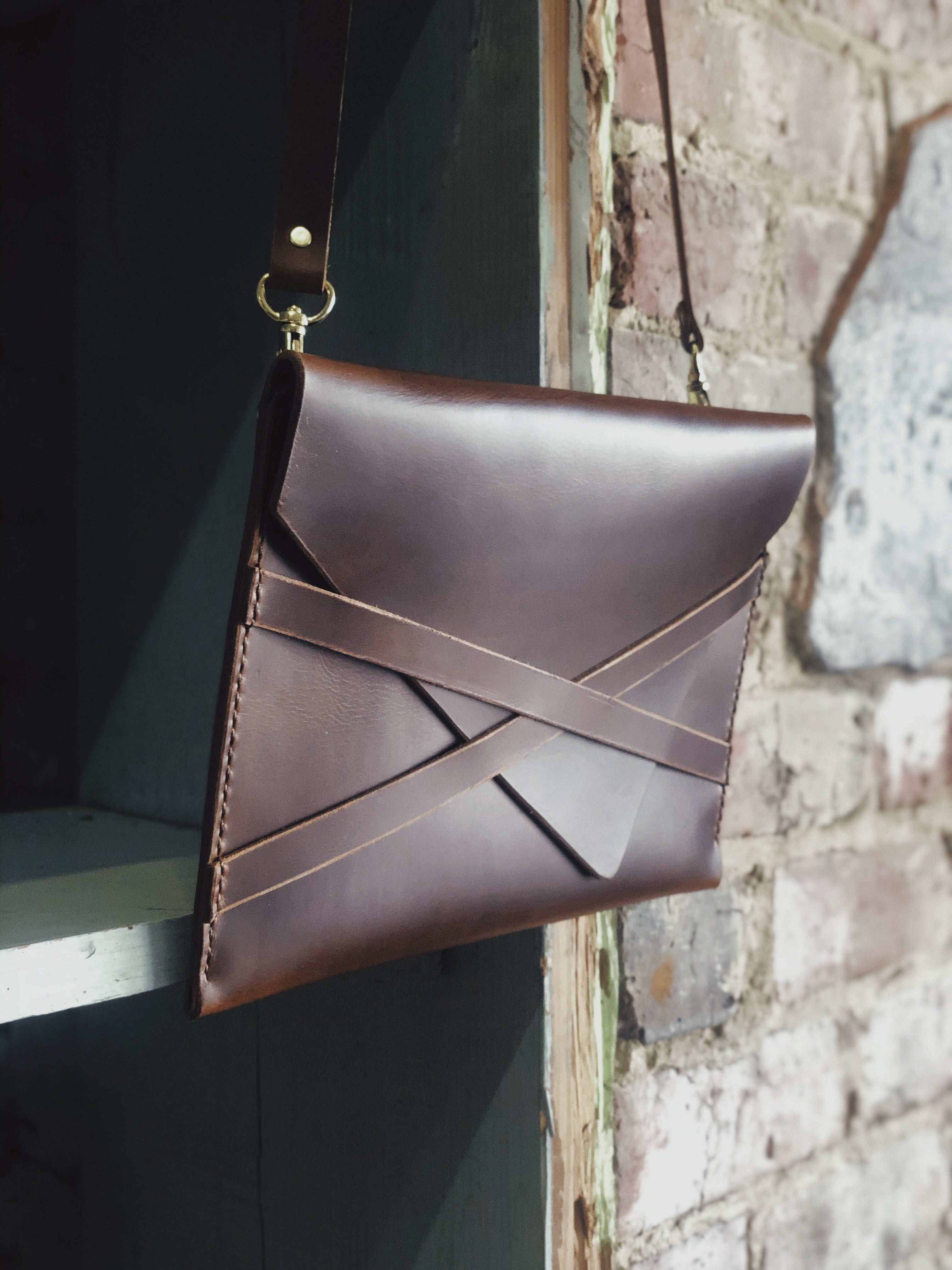 Handcrafted Heirloom Leather Envelope Purse