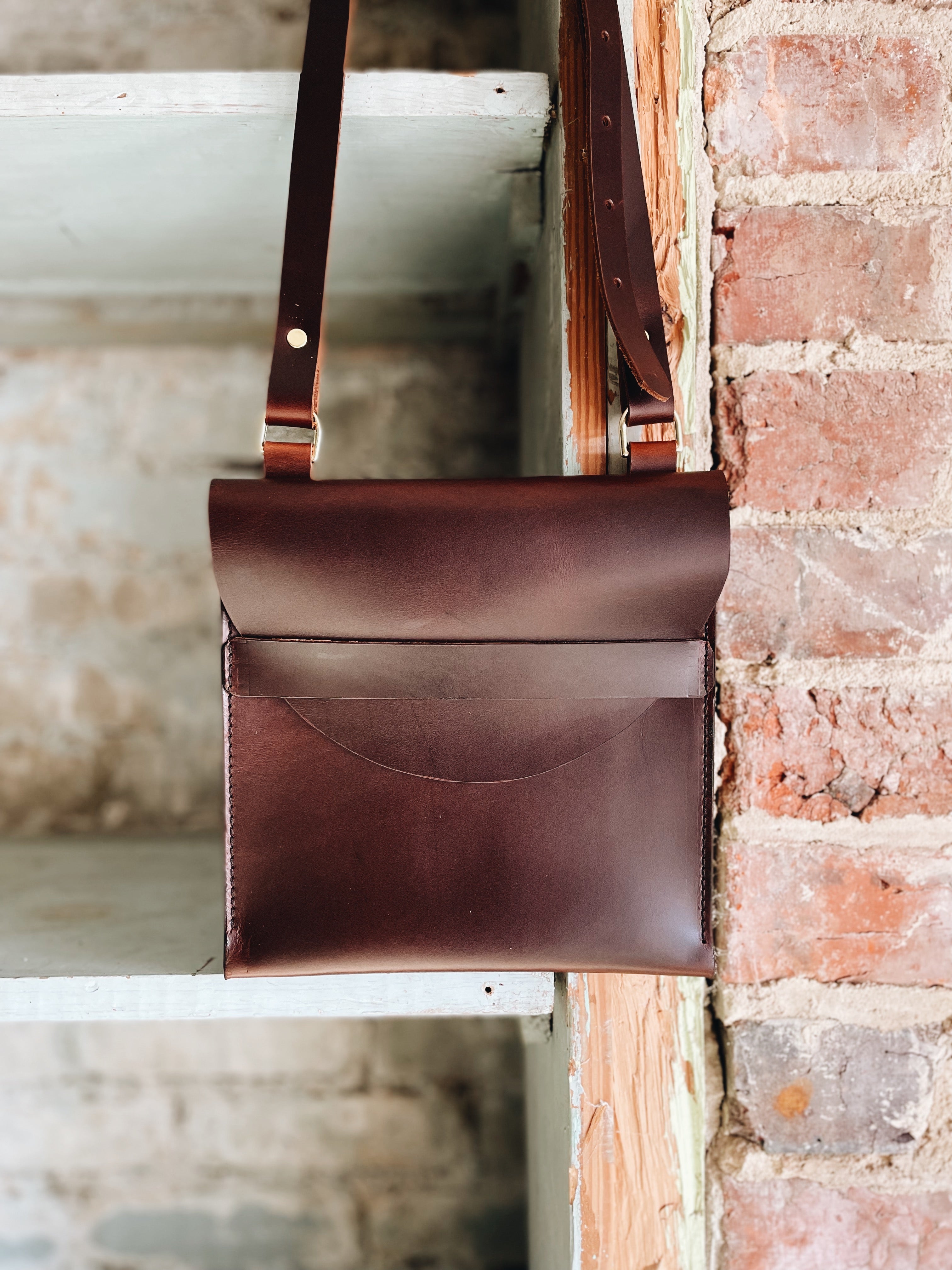 Handcrafted Heirloom Leather Crossbody Bag