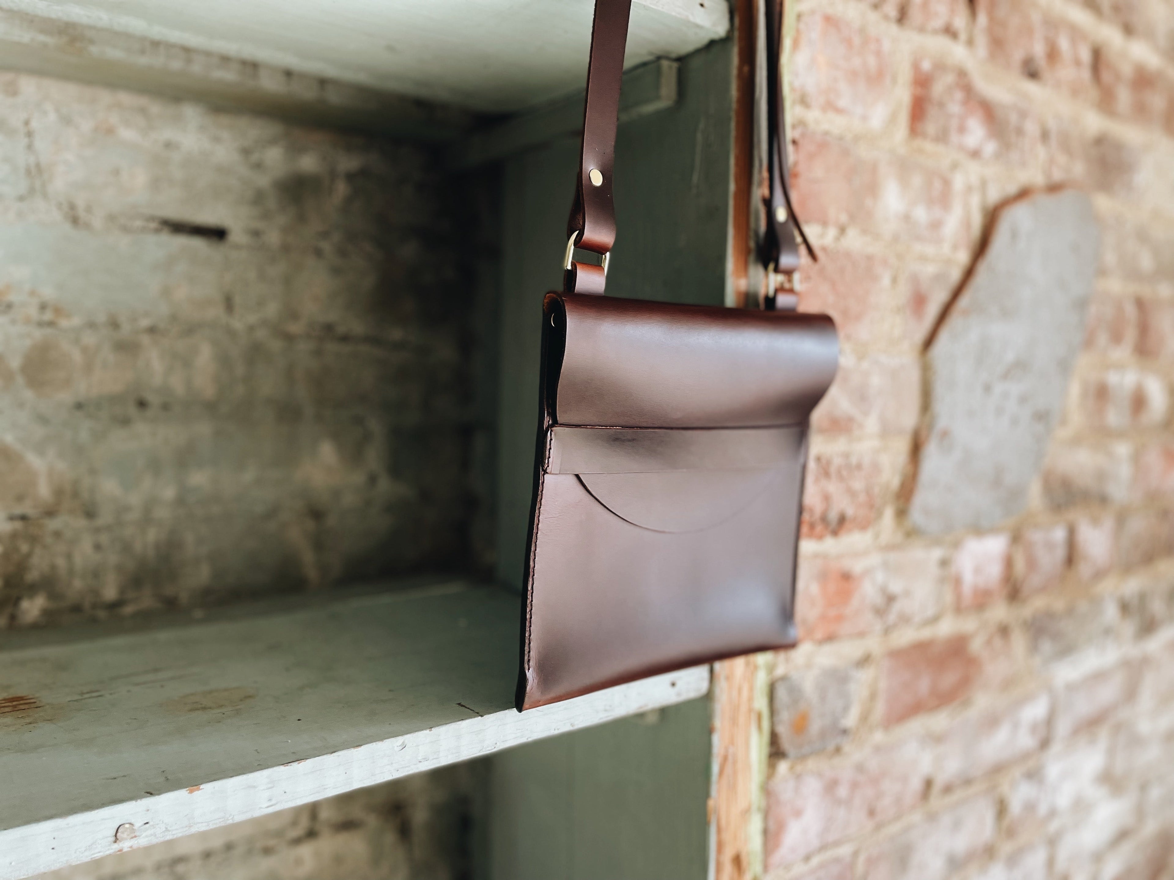 Handcrafted Heirloom Leather Crossbody Bag