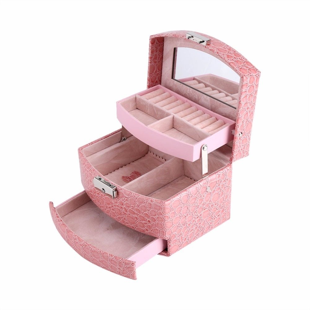 Luxury Jewelry Box – 3 Layers Tangle Free Jewelry Organizer & Elegant Designer Jewelry Chest
