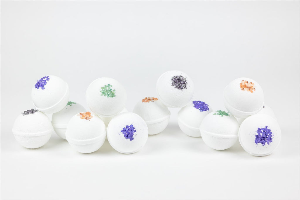 Bulk - 100 Natural Vegan Mix scents Bath Bombs - White